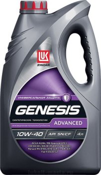 Масло моторное Лукойл Genesis Advanced 10w-40 (канистра 4 л)