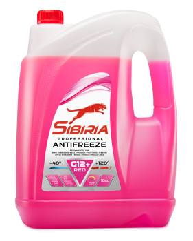 Антифриз Sibiria (-40) красный G12 (канистра 10 кг)
