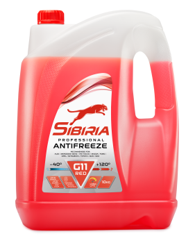 Антифриз Sibiria (-40) красный G11 (канистра 10 кг)