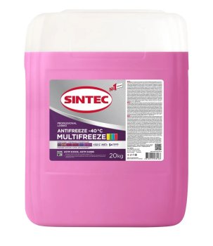 Жидкость охлаждающая SINTEC ANTIFREEZE MULTIFREEZE (канистра 20 кг.)