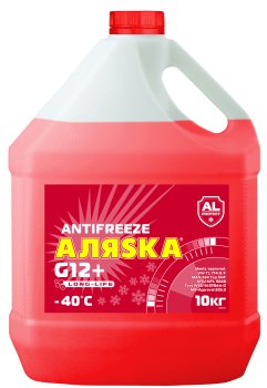 Антифриз Аляска Long Life G12+ красный (канистра 10кг)