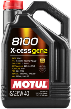 Масло моторное Motul 8100 X-cess GEN2 5w-40 ( 5 L)